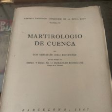 Libros: LIBRO DE CUENCA MARTIROLOGIO. Lote 401290169