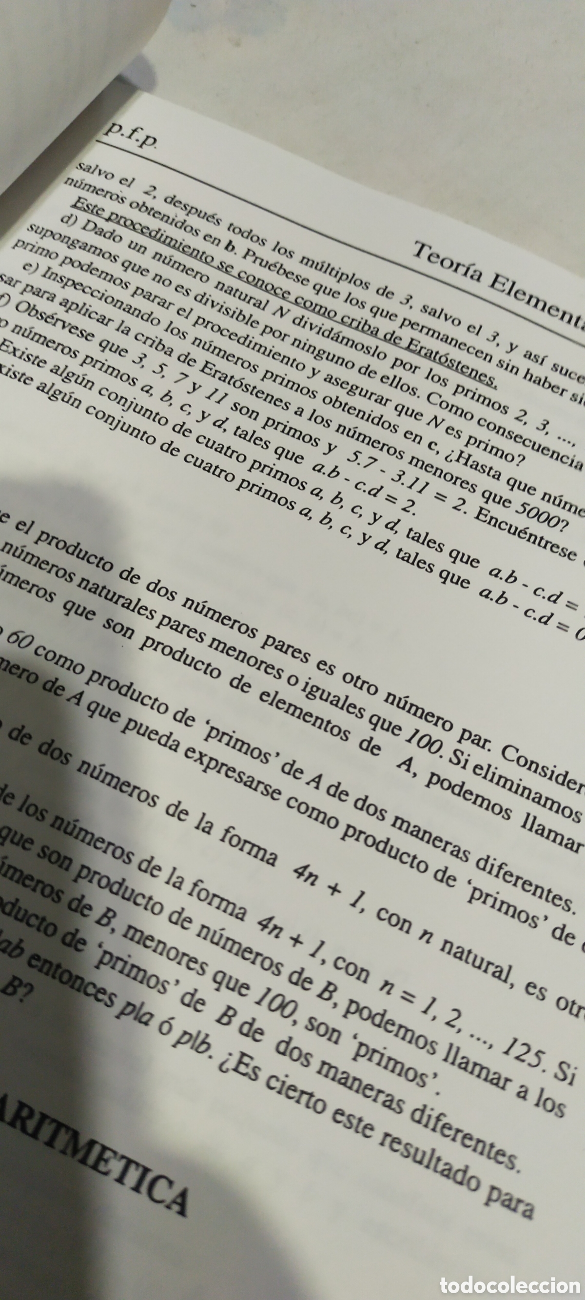 Libros: Teor&iacute;a elemental de n&uacute;meros matem&aacute;ticas - Foto 4