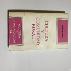 Libros: LIBRO CULTURA Y COMUNIDAD RURAL DE BARRERA SÁNCHEZ