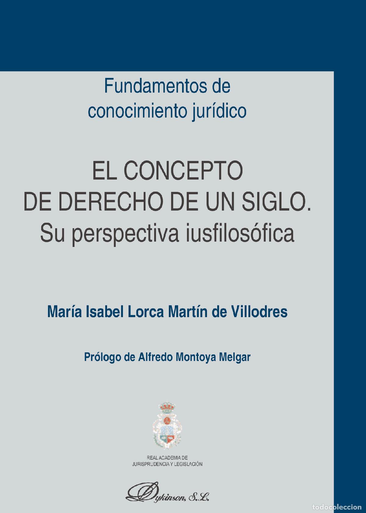 books: El concepto de derecho de un siglo.Su perspectiva iusfilos&oacute;fica - Mar&iacute;a Isabel Lorca Mart&iacute;n de Villo