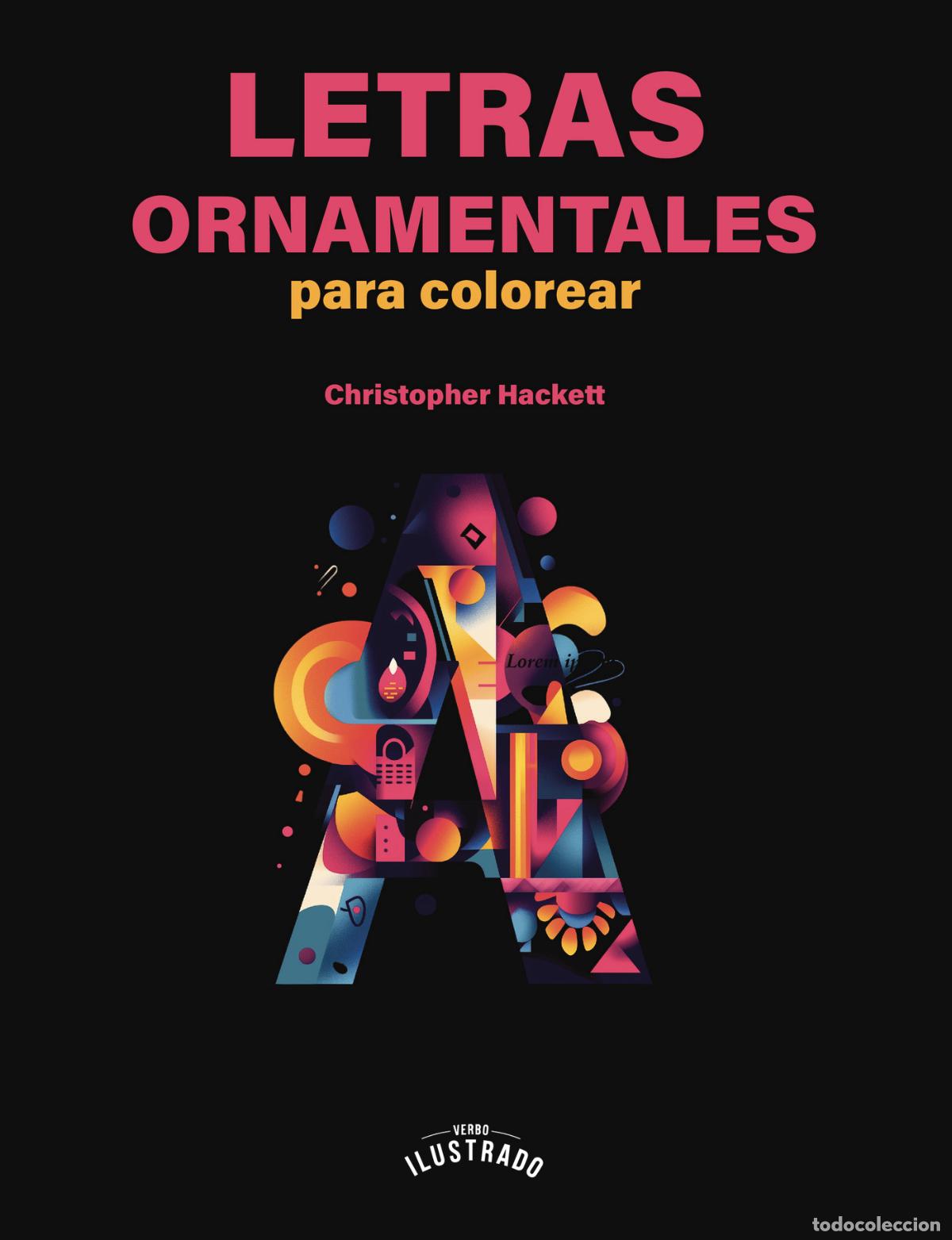 Libros: Letras ornamentales para colorear - Christopher Hackett - Foto 1