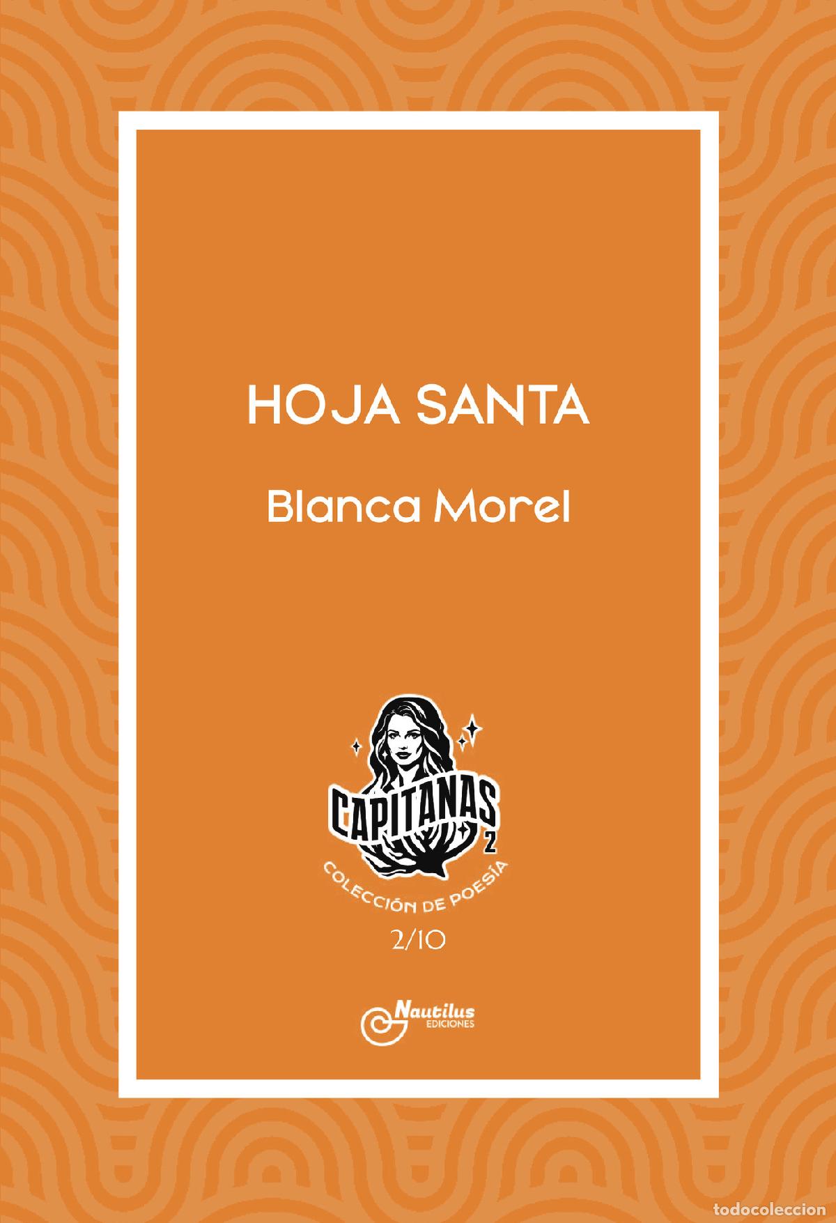 Libros: HOJA SANTA - Blanca Morel - Foto 1
