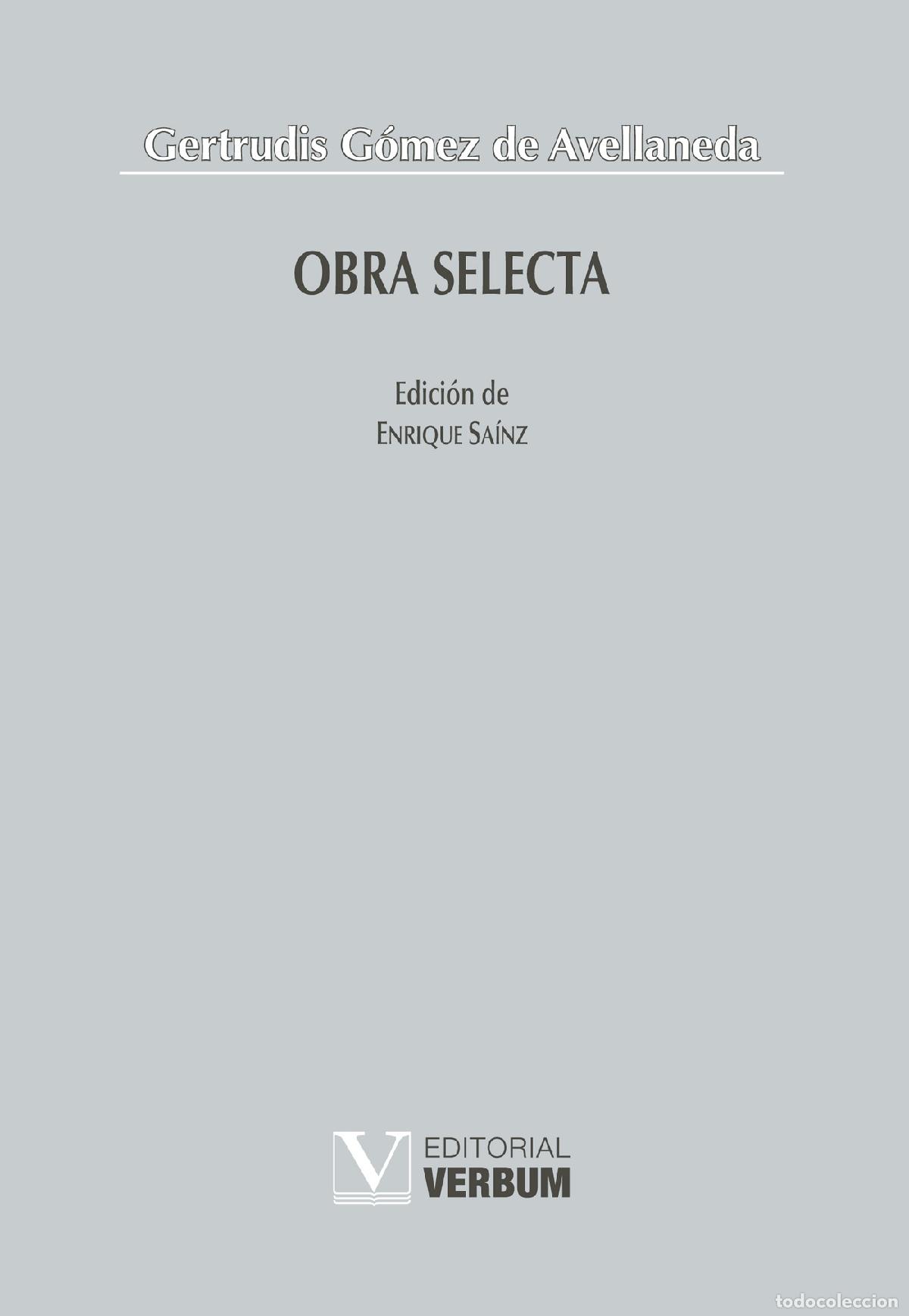 Libros: Obra selecta - Gertrudis G&oacute;mez de Avellaneda - Foto 1