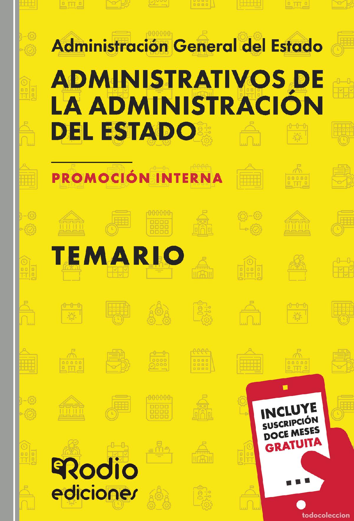 books: Administrativos de la Administraci&oacute;n del Estado. PROMOCI&Oacute;N INTERNA. Temario + 1 A&Ntilde;O de test online g