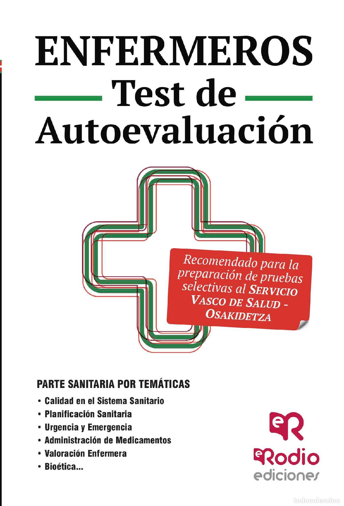 Livros: Enfermeros. Test de Autoevaluaci&oacute;n. Osakidetza-Servicio Vasco de salud - Vv.Aa. Vv.Aa.