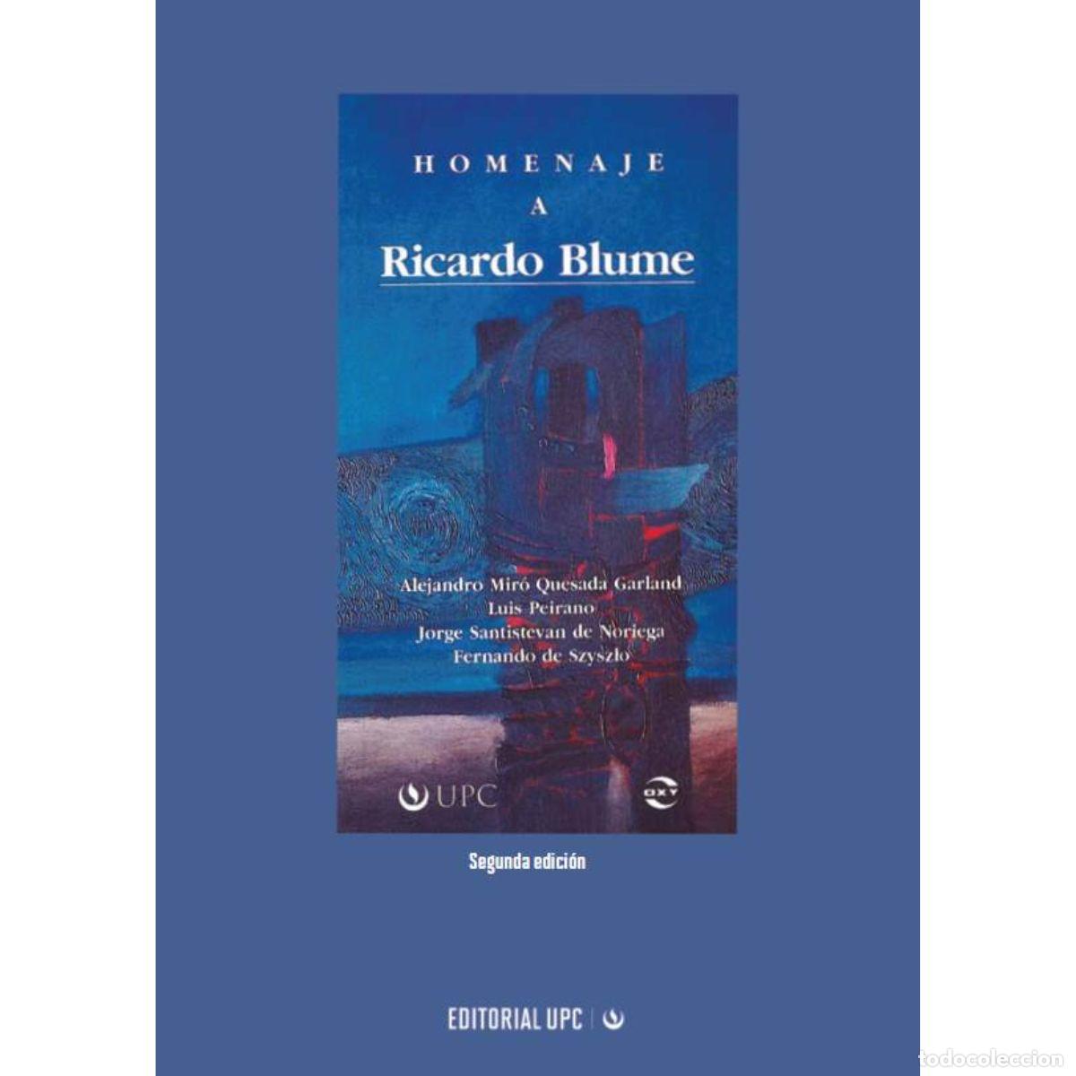 Libros: Homenaje a Ricardo Blume - Varios - Foto 1