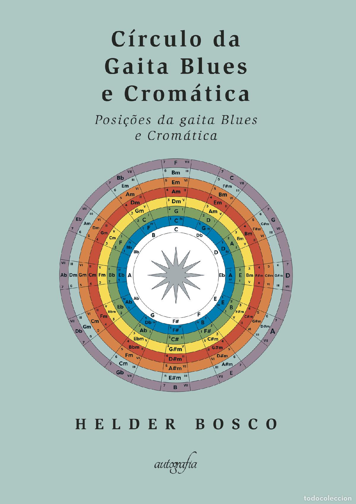 Livros: C&iacute;rculo da gaita Blues e Crom&aacute;tica - posi&ccedil;&otilde;es da gaita Blues e Crom&aacute;tica - Helder Bosco