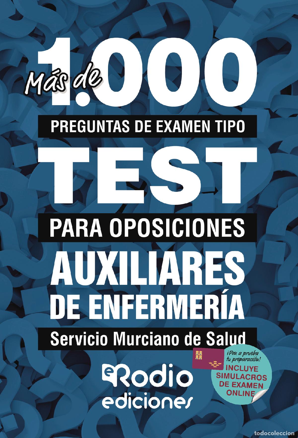 Livros: Auxiliares de Enfermer&iacute;a. Servicio Murciano de Salud - M&aacute;s de 1.000 preguntas de examen tipo test pa