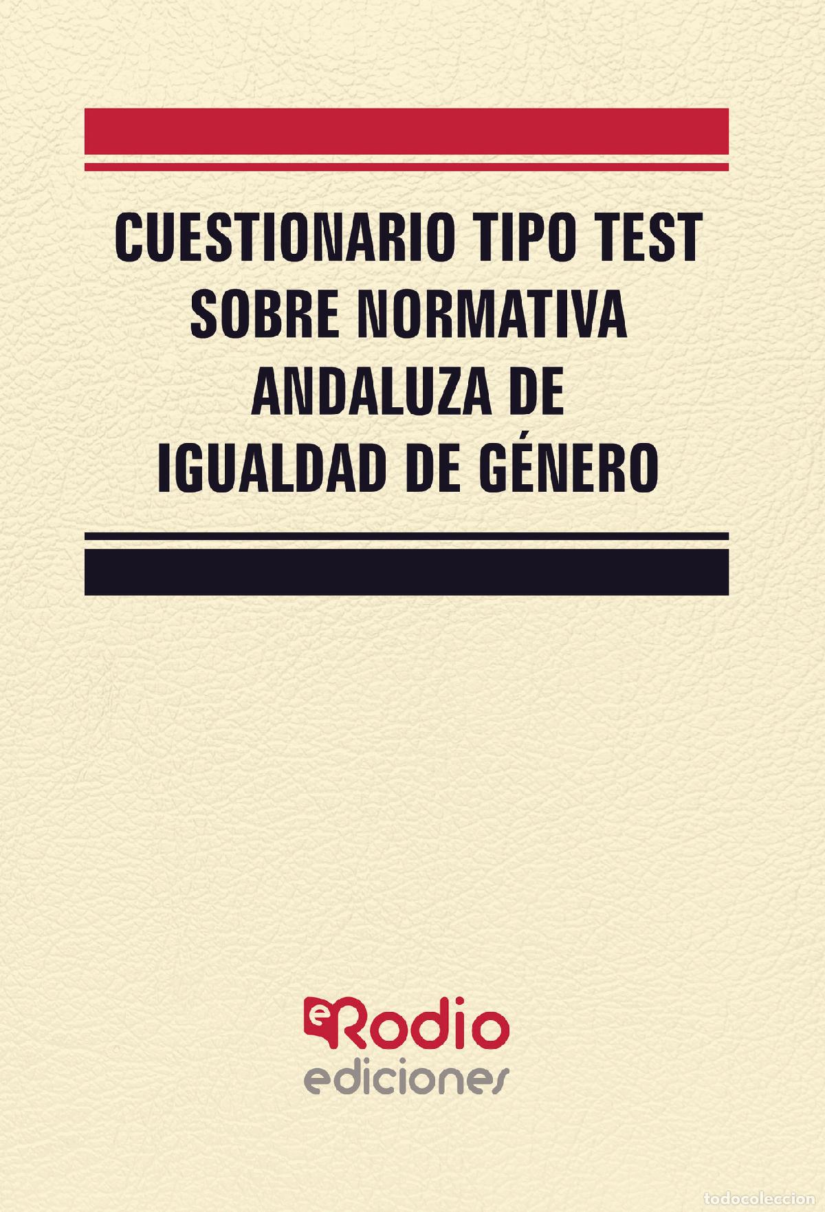 Livros: Cuestionario tipo test sobre Normativa Andaluza de Igualdad de g&eacute;nero - Cooperativa Andaluza de Trab