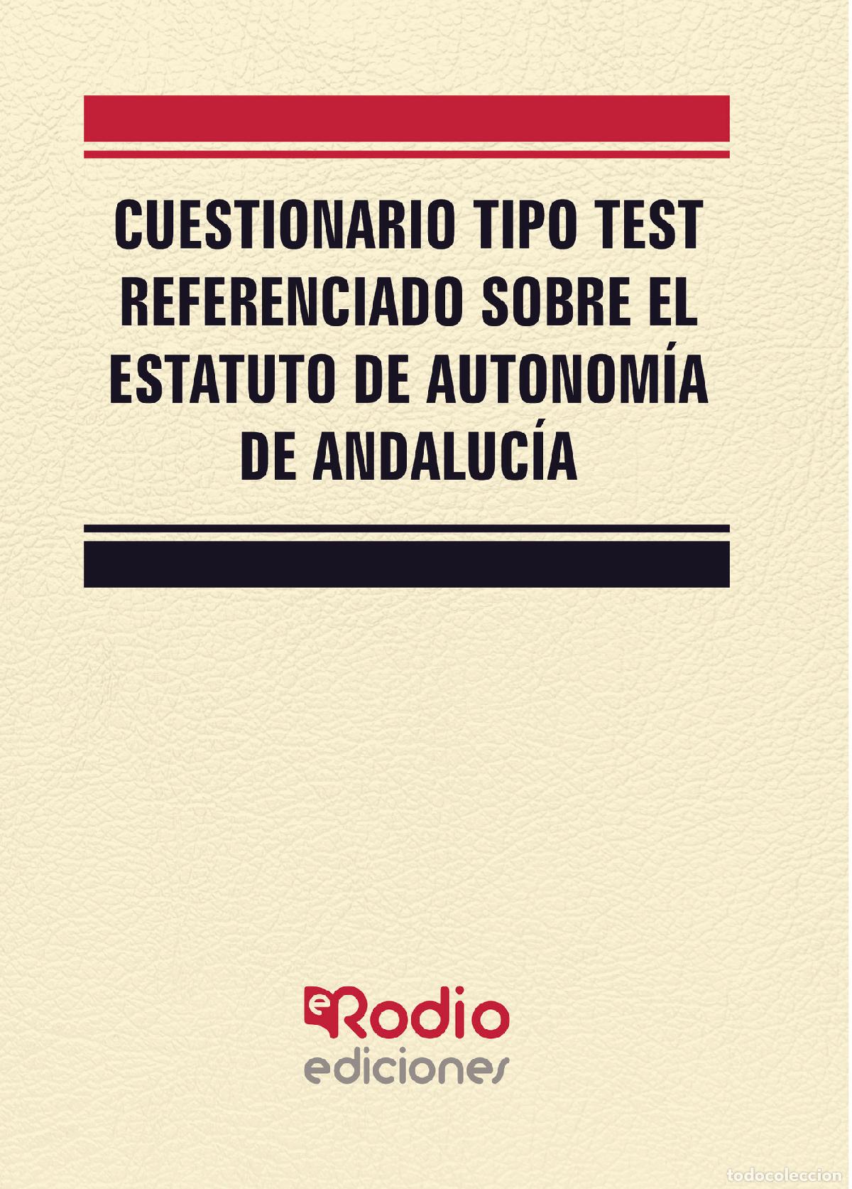 Livros: Cuestionario tipo test referenciado sobre el Estatuto de Autonom&iacute;a de Andaluc&iacute;a - Varios autores