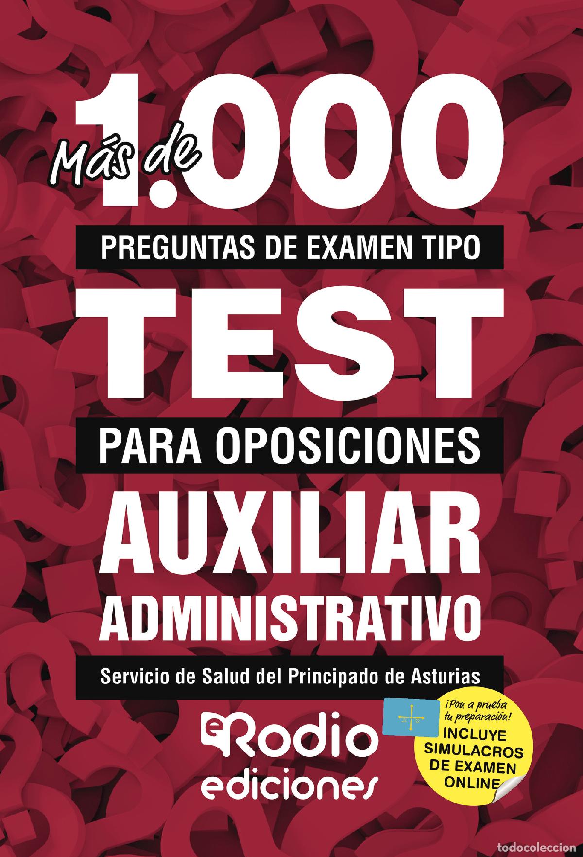 Livros: M&aacute;s de 1.000 preguntas de examen tipo test para oposiciones. Auxiliar Administrativo. Servicio de S