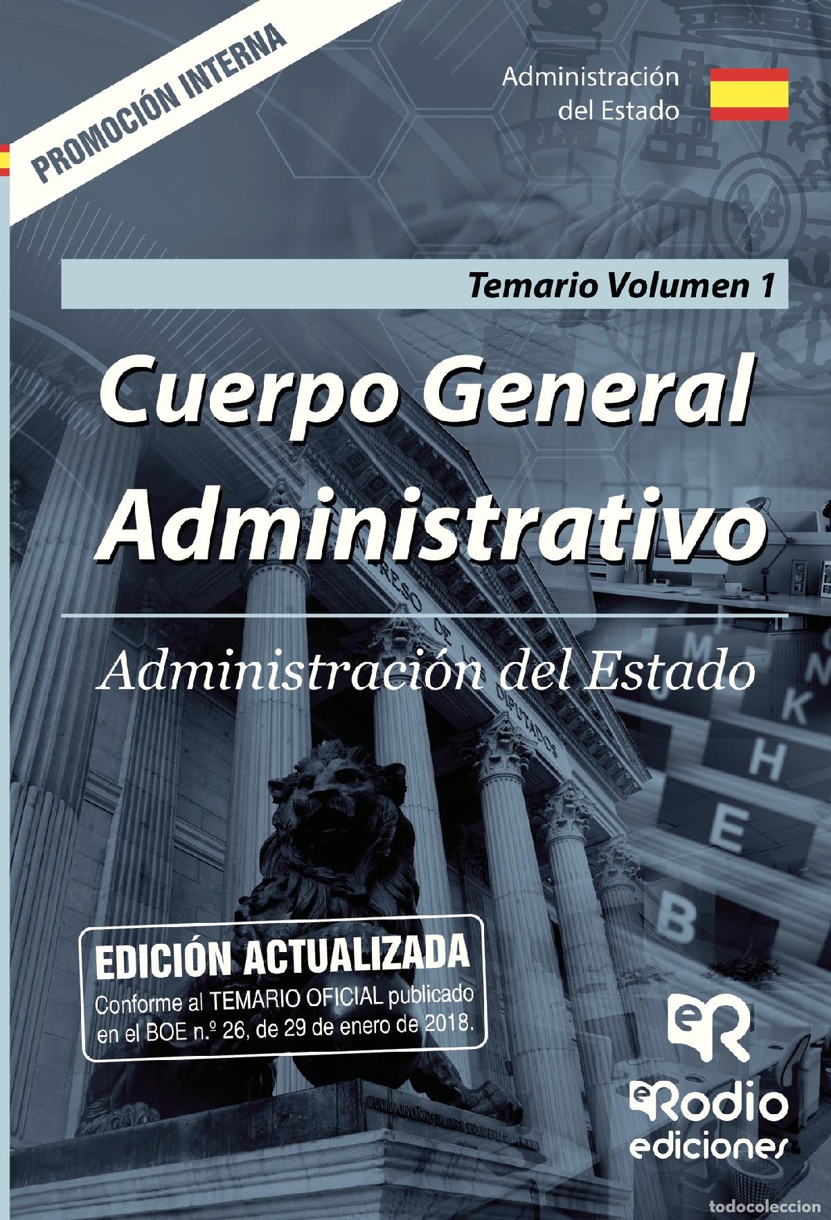 Livros: Cuerpo General Administrativo. Administraci&oacute;n del Estado. Temario Volumen 1. Promoci&oacute;n Interna. - Va