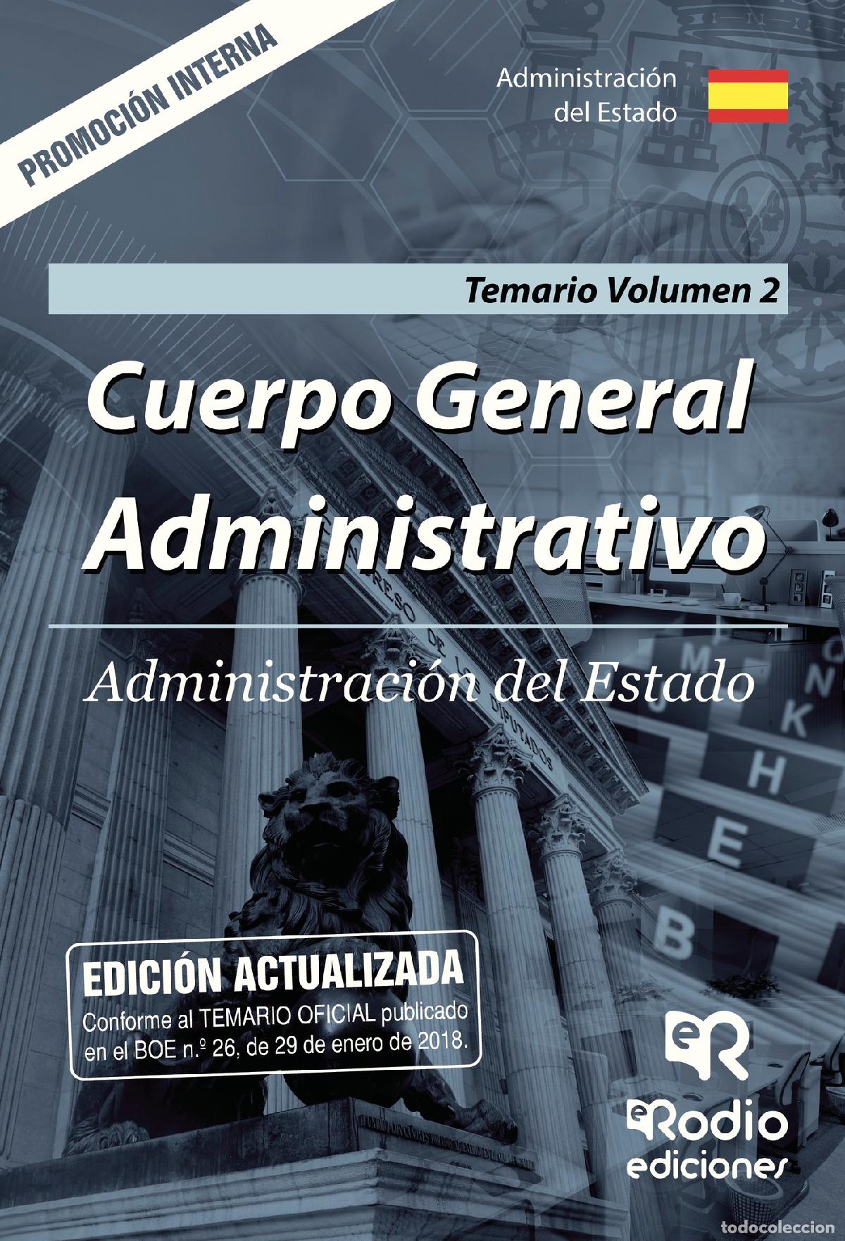 Livros: Cuerpo General Administrativo. Administraci&oacute;n del Estado. Temario Volumen 2. Promoci&oacute;n Interna. - To