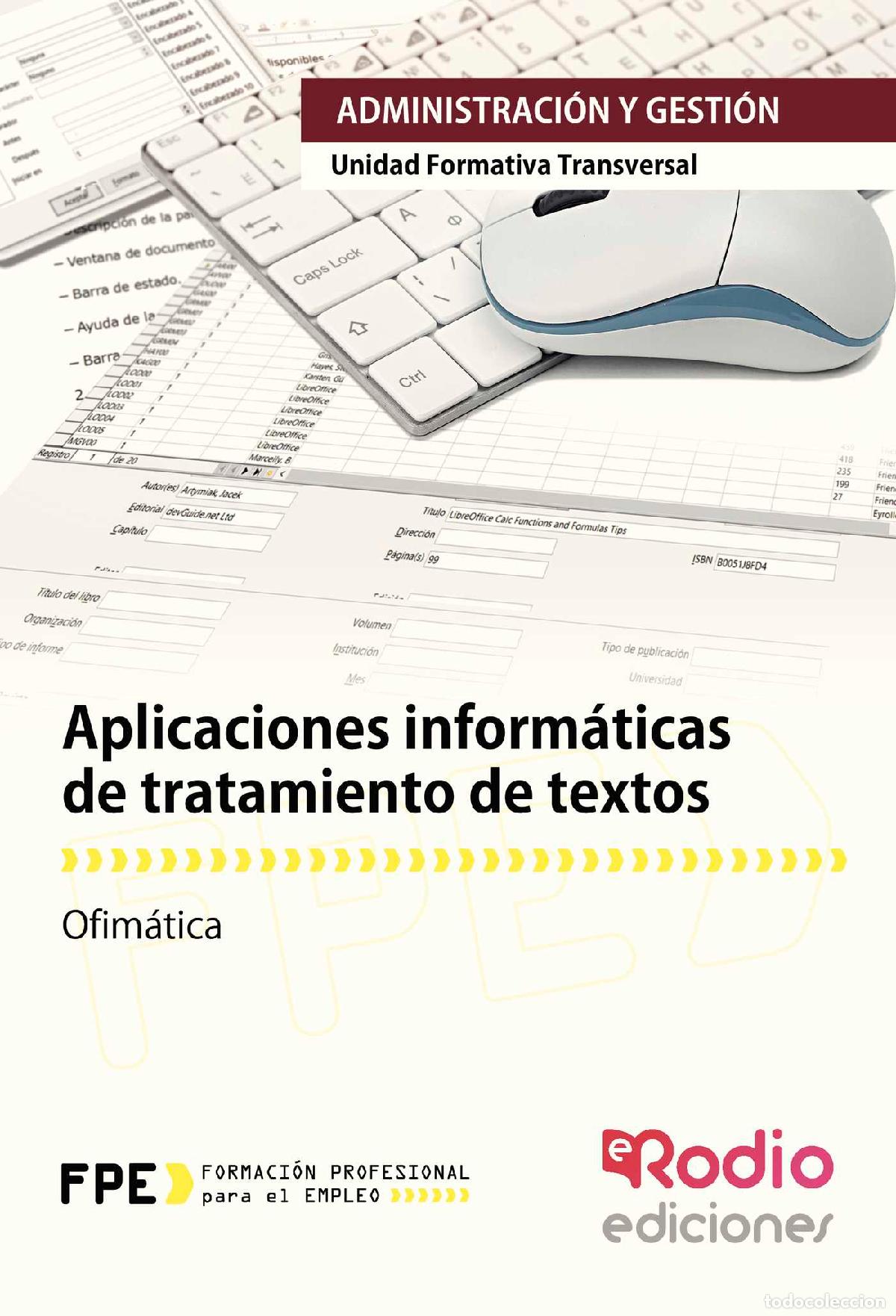 Livres: Aplicaciones inform&aacute;ticas de tratamiento de textos - Varios autores