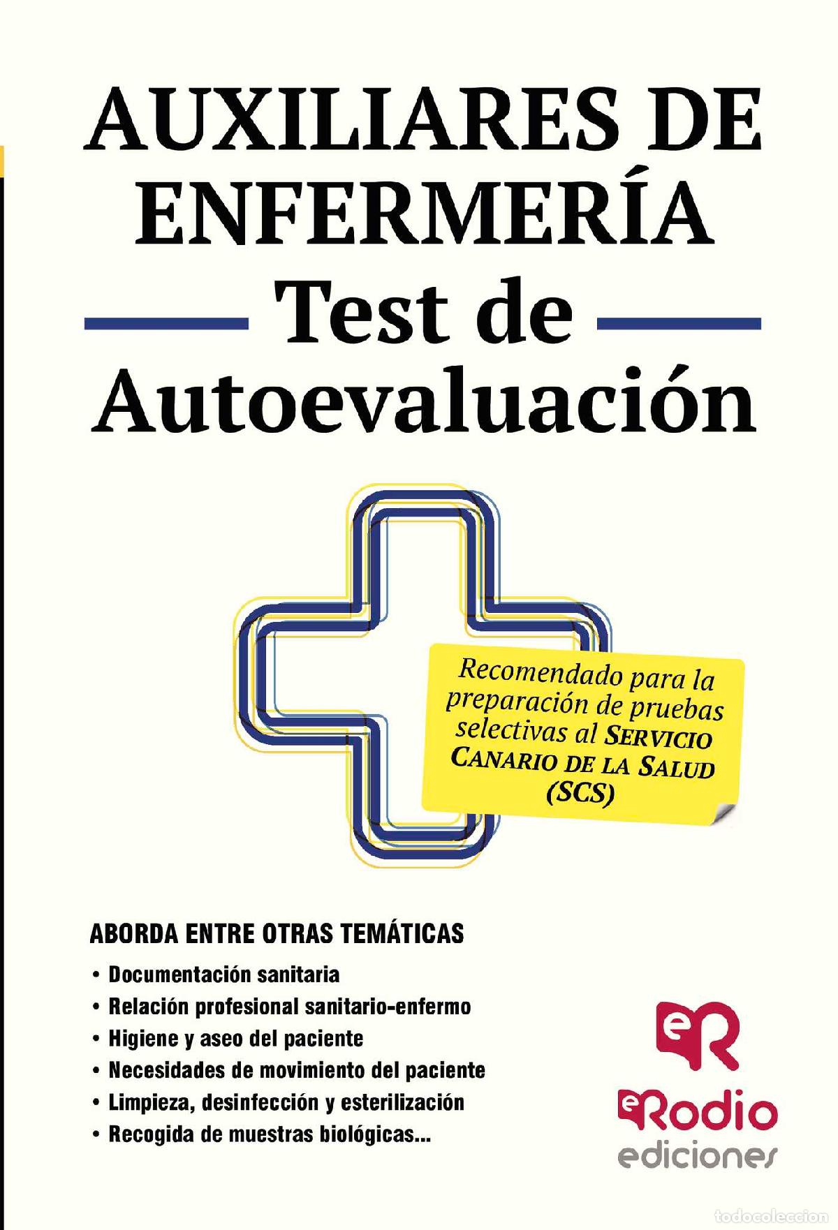 Livros: Auxiliares de Enfermer&iacute;a. Test de Autoevaluaci&oacute;n. Servicio Canario de Salud - Silvia Garc&iacute;a Escriban