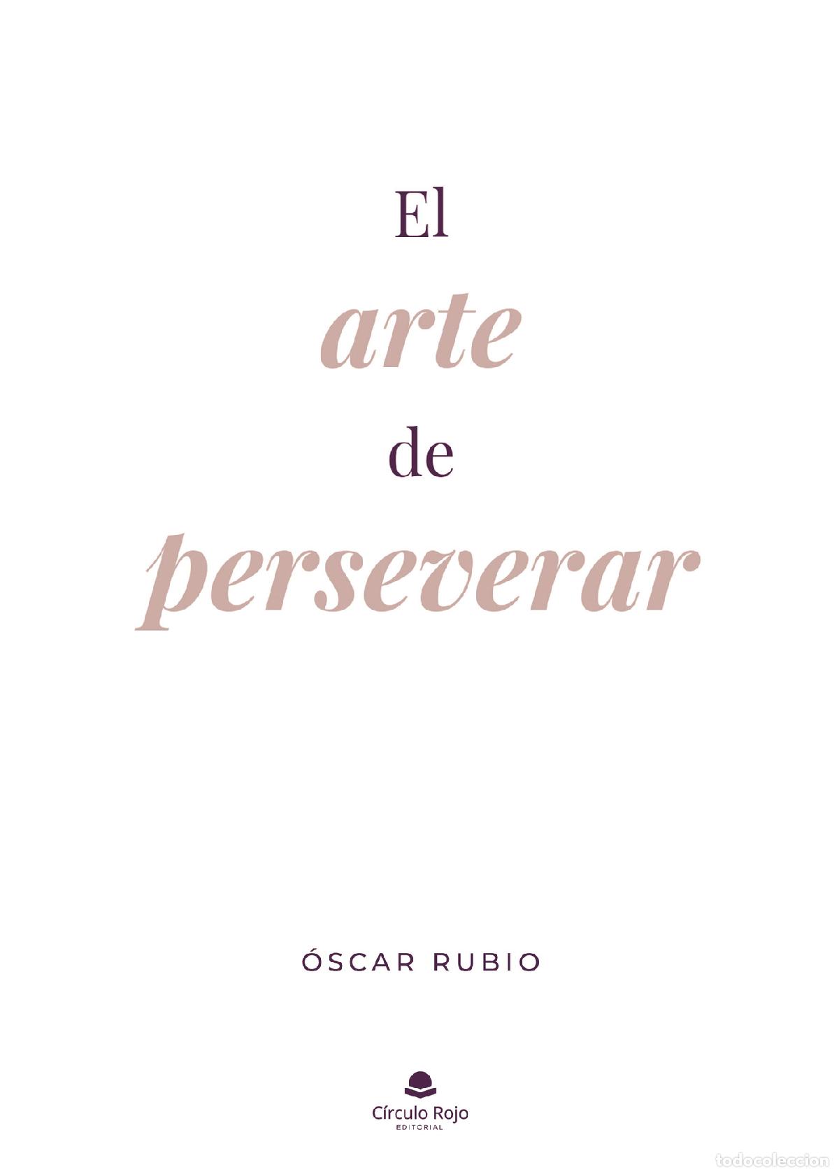Libros: El arte de perseverar - Oscar Rubio - Foto 1