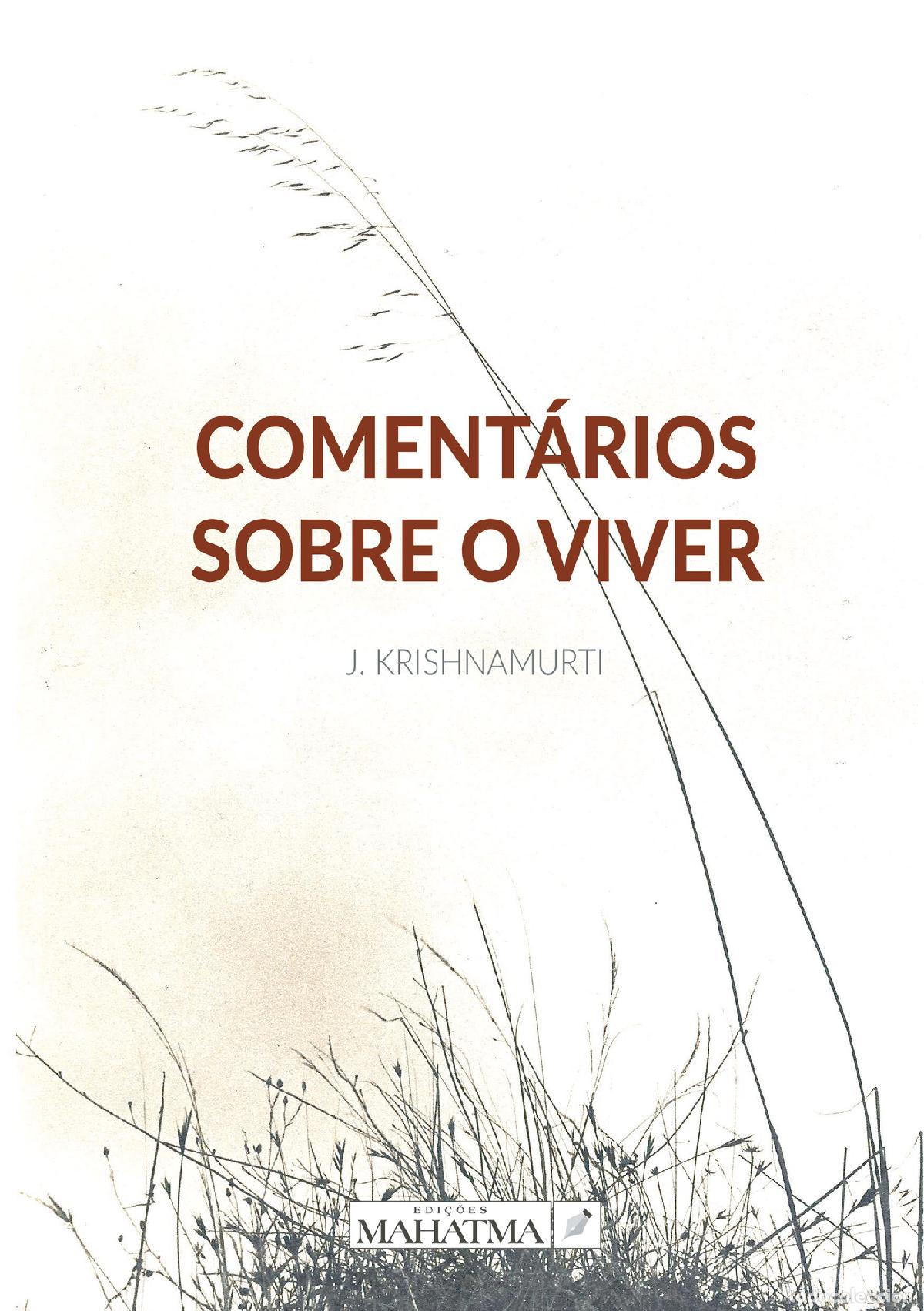 Libros: COMENT&Aacute;RIOS SOBRE O VIVER - J. KRISHNAMURTI - Foto 1