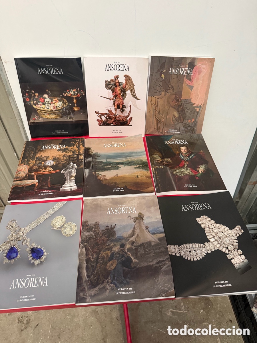 Libros: Lote 1 de 9 cat&aacute;logos de subastas ANSORENA - - Foto 1