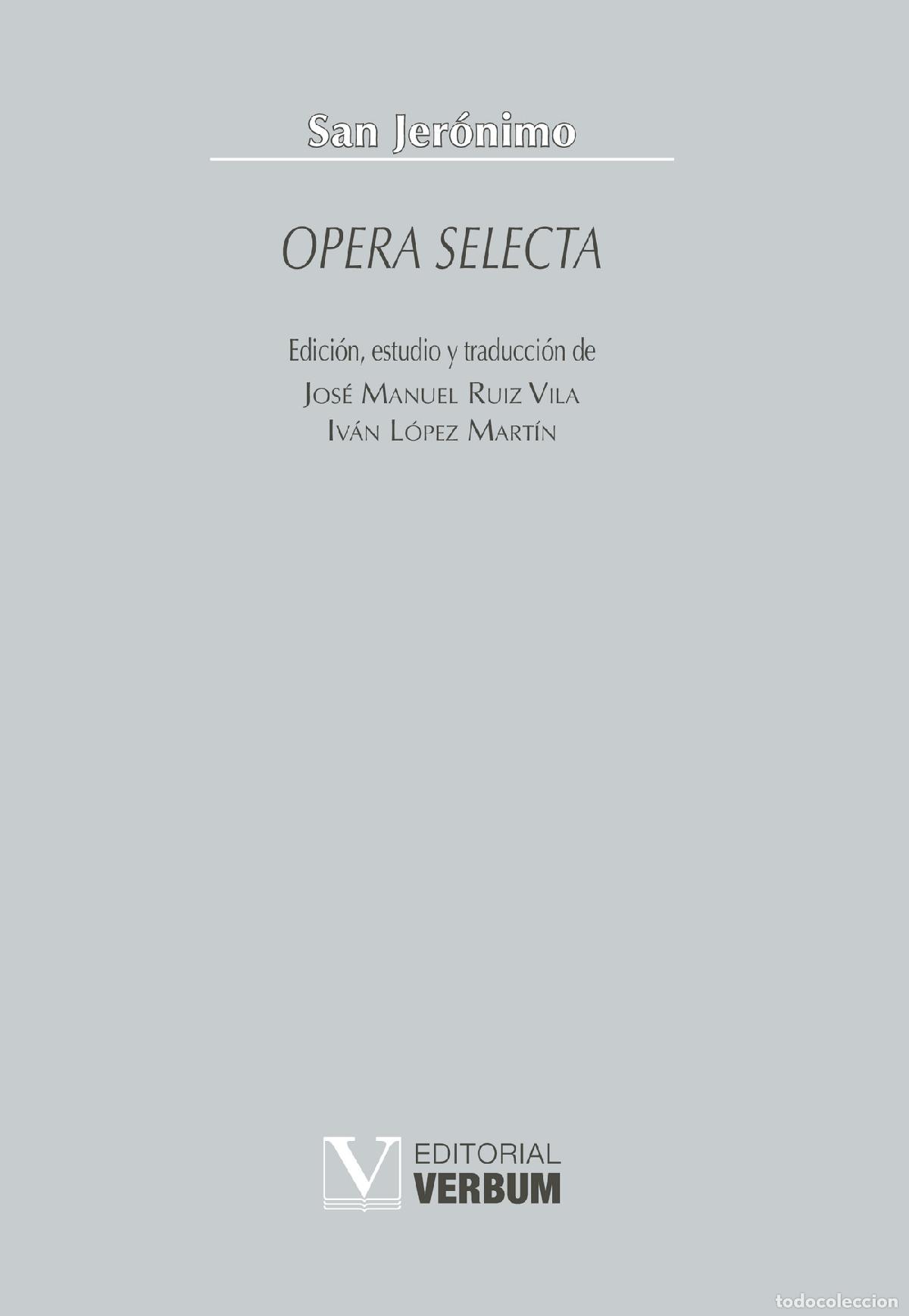 Libros: Opera selecta - . San Jer&oacute;nimo - Foto 1