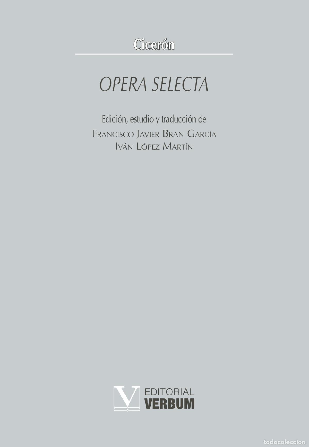 Libros: Opera selecta - . Cicer&oacute;n - Foto 1