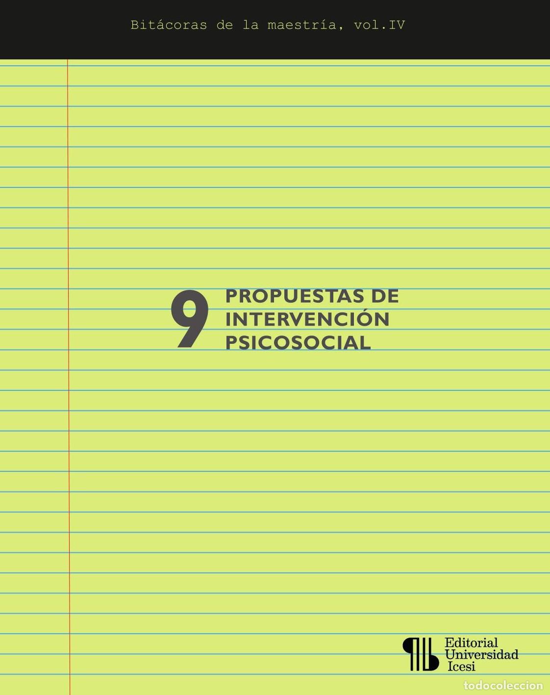 B&uuml;cher: 9 propuestas de intervenci&oacute;n psicosocial - ICESI U.