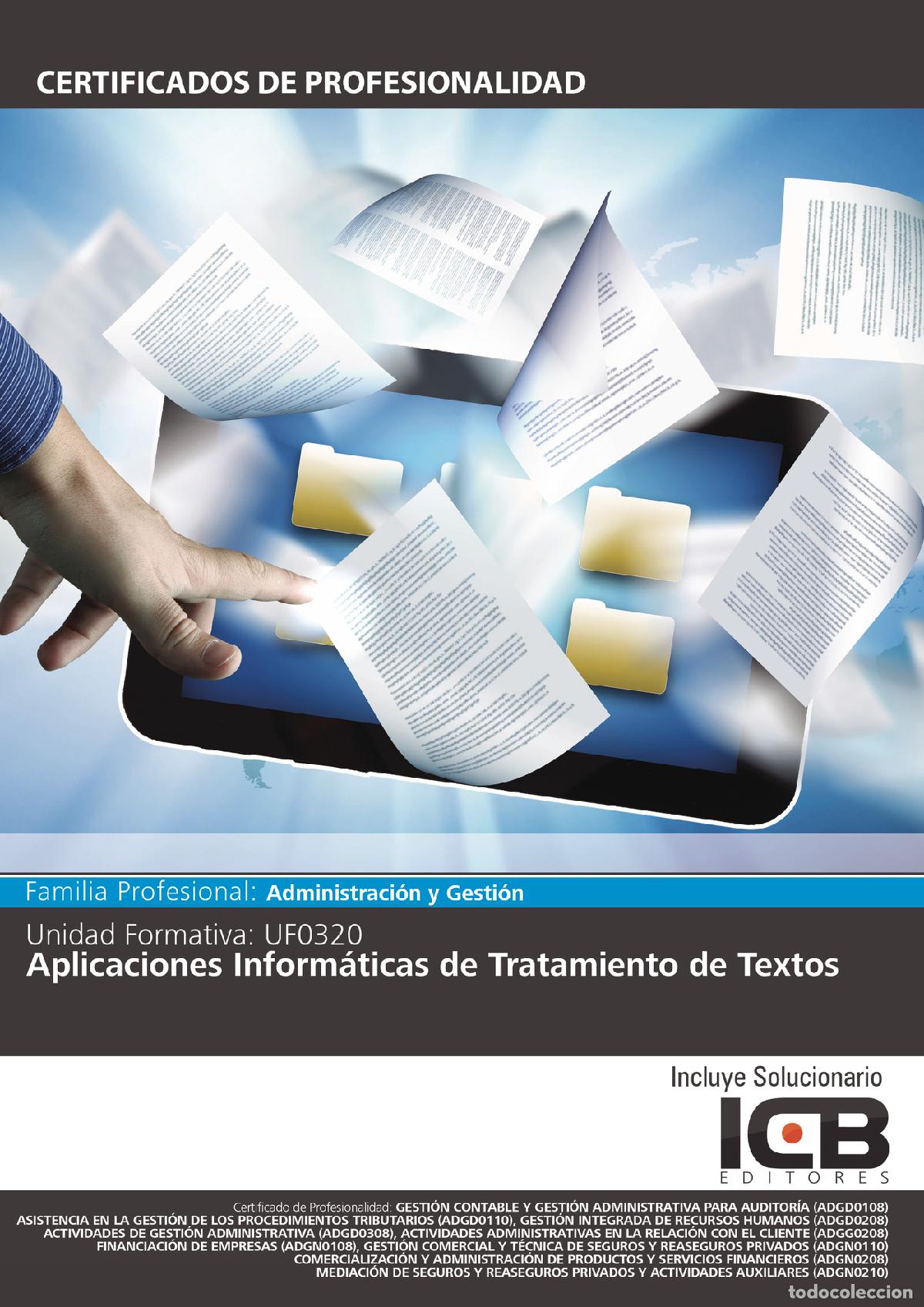 B&uuml;cher: UF0320: Aplicaciones Inform&aacute;ticas de Tratamiento de Textos (Word 2010) - M&ordf; Dolores P&eacute;rez Rodr&iacute;guez