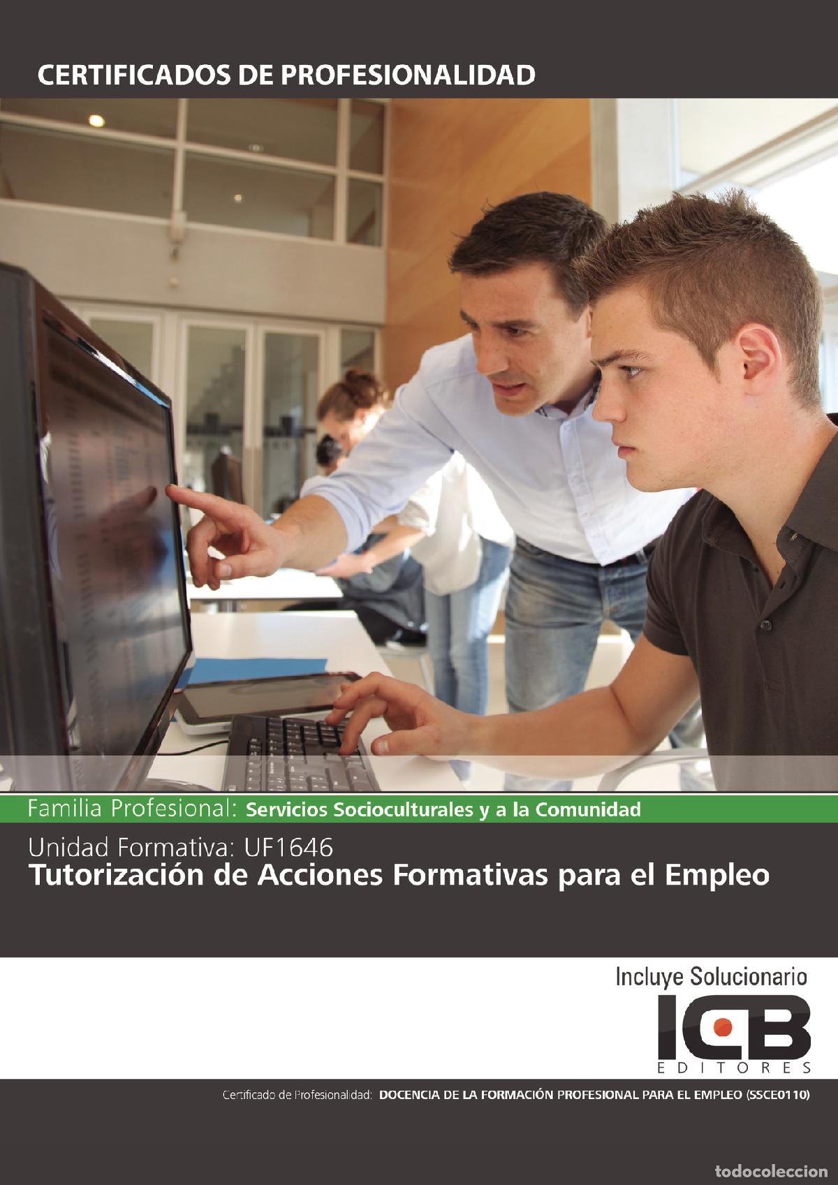 books: UF1646: Tutorizaci&oacute;n de Acciones Formativas para el Empleo - ICB Editores ICB Editores