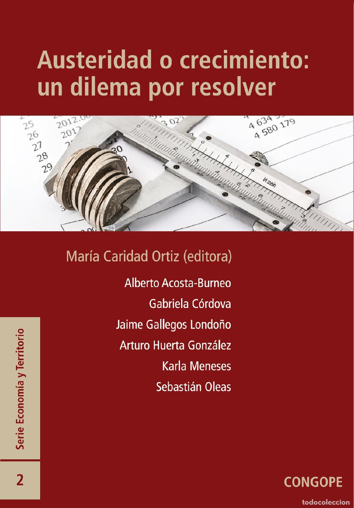 Libros: Austeridad o crecimiento: un dilema por resolver - Mar&iacute;a Caridad Ortiz