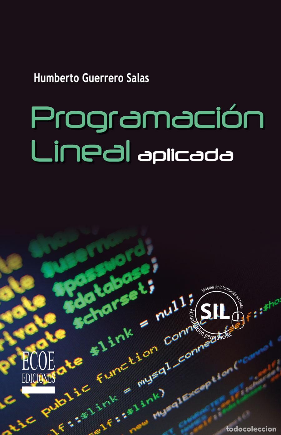 Libros: Programaci&oacute;n lineal - Aplicada - Humberto Guerrero Salas
