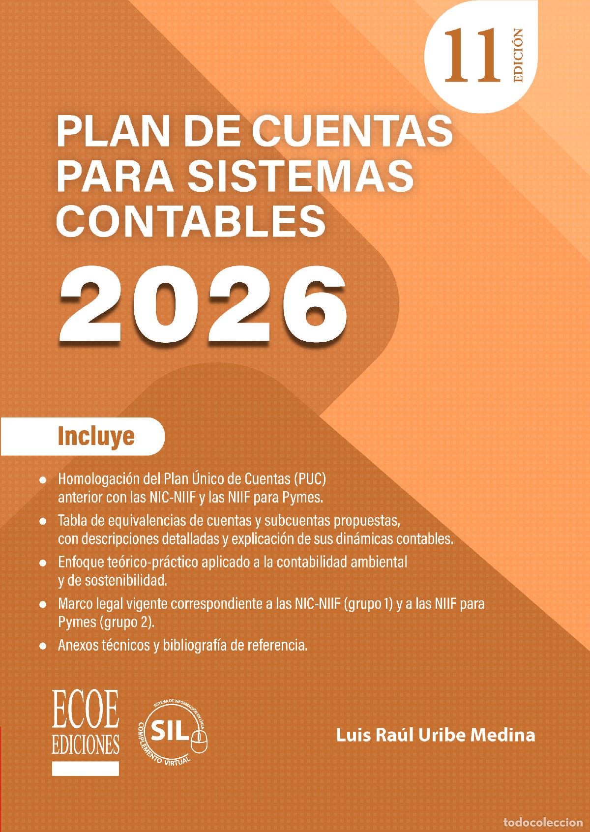 Libros: Plan de cuentas para sistemas contables 2026 - Luis Ra&uacute;l Uribe Medina