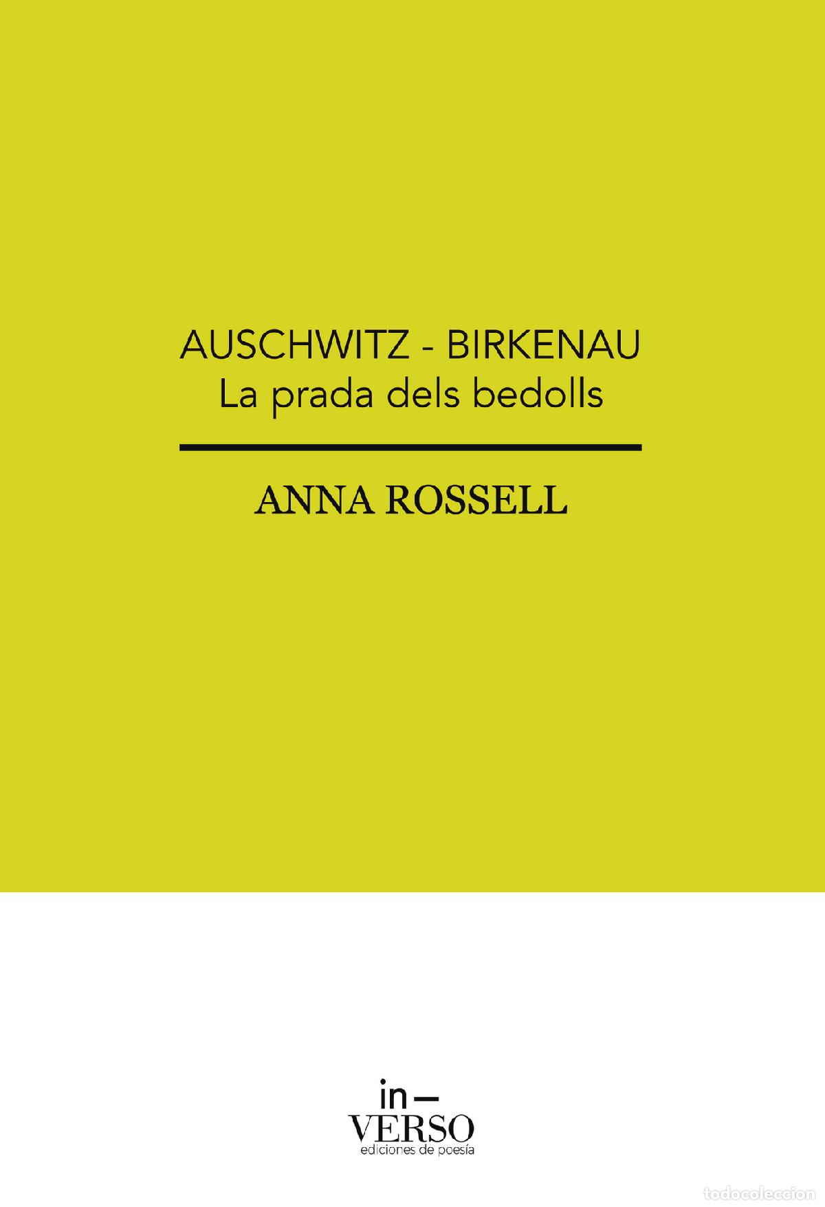 Livres: AUSCHWITZ - BIRKENAU. La prada dels bedolls - Anna Rossell