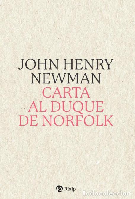 books: Carta al Duque de Norfolk - John Henry Newman