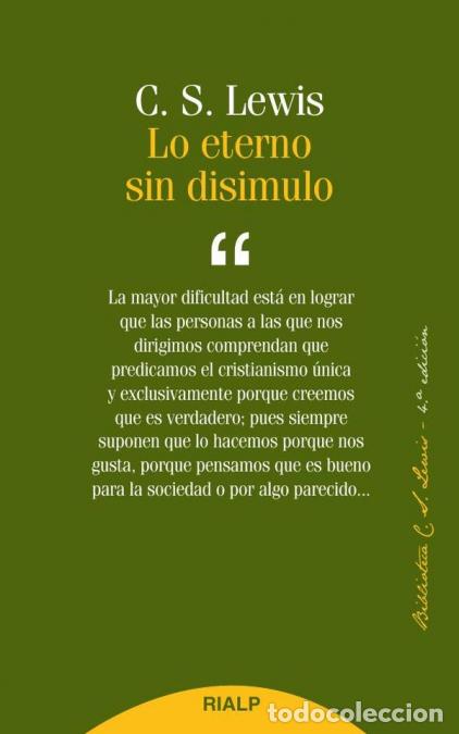 Libri: Lo eterno sin disimulo - Lewis C. S.