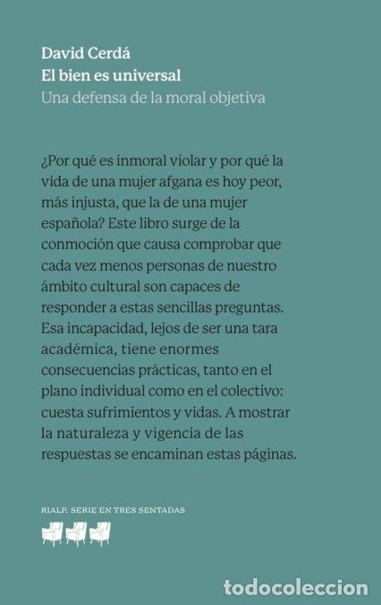 B&uuml;cher: El bien es universal - Una defensa de la moral objetiva - David Cerd&aacute; Garc&iacute;a