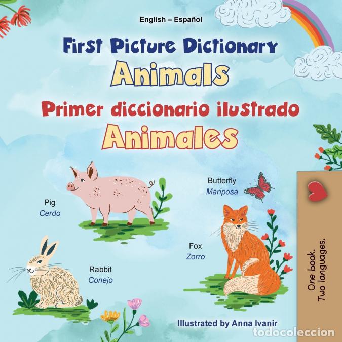 B&uuml;cher: First Picture Dictionary - Animals (English Spanish Bilingual Children?s Book) - KidKiddos Books