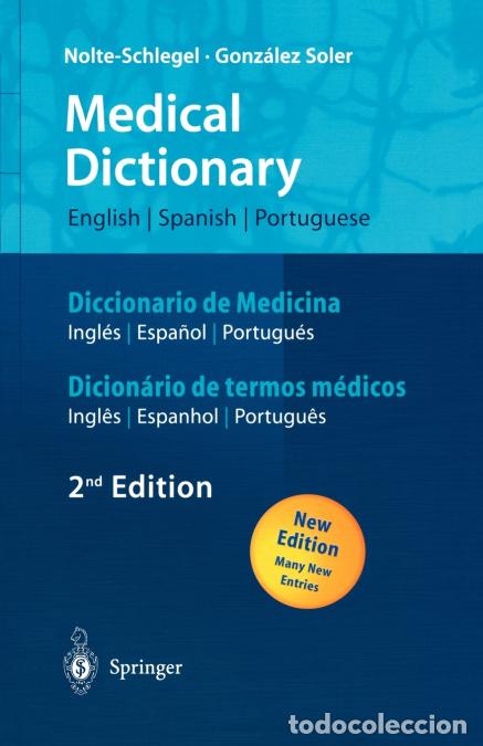 books: Medical Dictionary/Diccionario de Medicina/Dicion&aacute;rio de termos m&eacute;dicos - English-Spanish-Portuguese