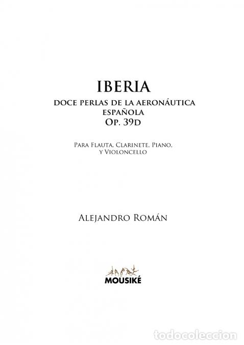 Libros: Iberia, doce perlas de la aeron&aacute;utica espa&ntilde;ola, Op. 39d - para flauta, clarinete, piano y violoncell