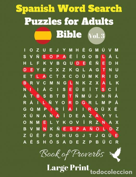 books: Spanish Word Search Puzzles For Adults - Bible Vol. 3 Book of Proverbs, Large Print - Pupiletras Pub