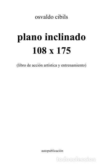 Libri: plano inclinado 108 x 175 - (libro de acci&oacute;n art&iacute;stica y entrenamiento) - osvaldo cibils
