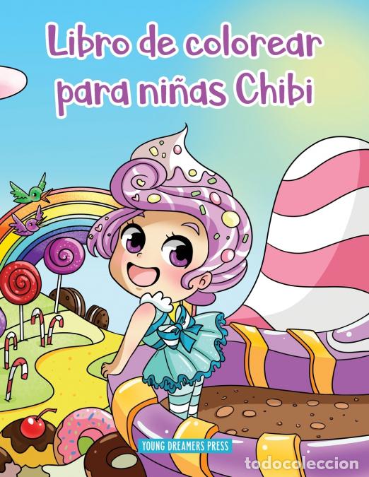 Libri: Libro de colorear para ni&ntilde;as Chibi - Libro de colorear de Anime para ni&ntilde;os de 6-8, 9-12 a&ntilde;os - Young