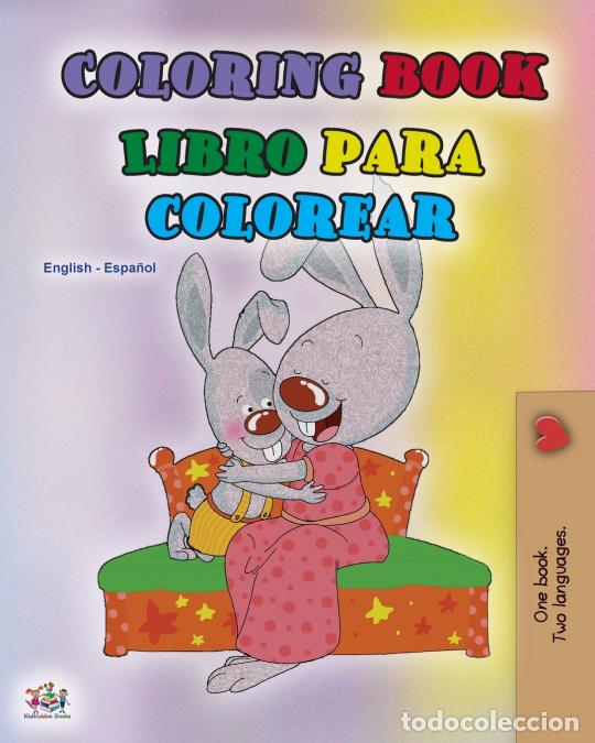B&uuml;cher: Coloring book #1 (English Spanish Bilingual edition) - Language learning coloring book - Shelley Adm