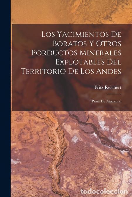 Libros: Los Yacimientos De Boratos Y Otros Porductos Minerales Explotables Del Territorio De Los Andes - (Pu
