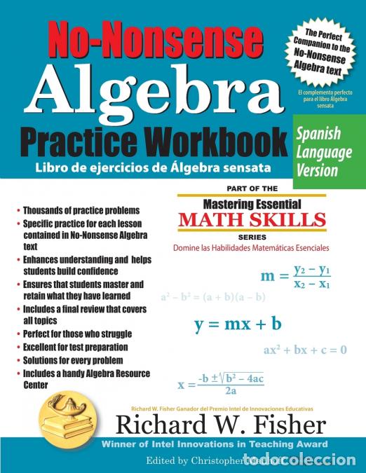 books: No-Nonsense Algebra Practice Workbook, Spanish Language Version - Richard W Fisher