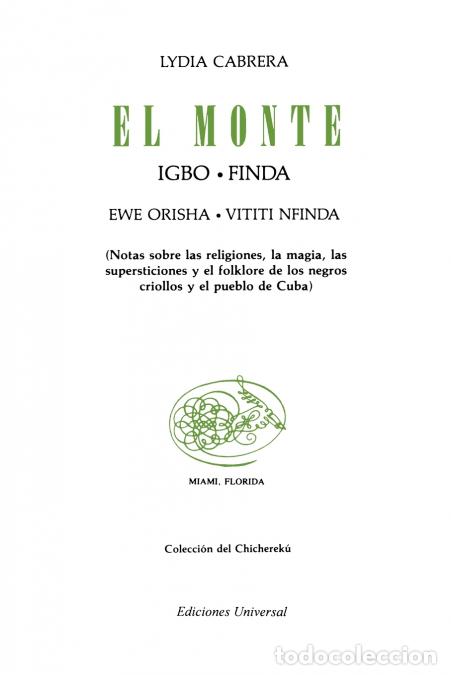 Libri: EL MONTE - Lydia Cabrera