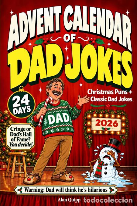 books: Advent Calendar of Dad Jokes 2026 - 24 Days of Dad Jokes in One Christmas Book - Funny, Corny Puns f