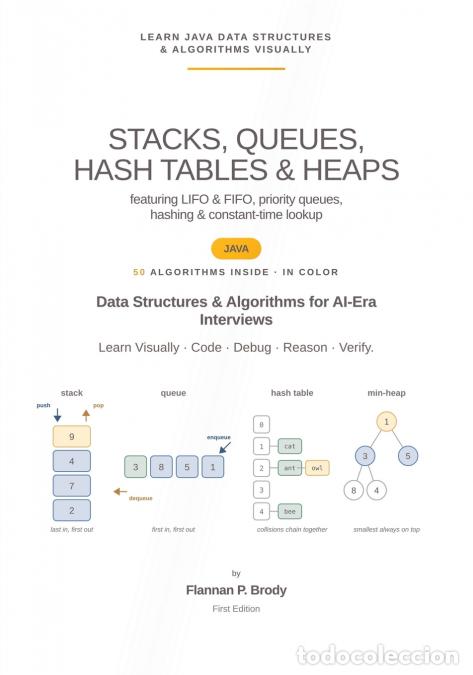 books: Stacks, Queues, Hash Tables & Heaps - Java Edition - Data Structures & Algorithms for AI-Era Intervi