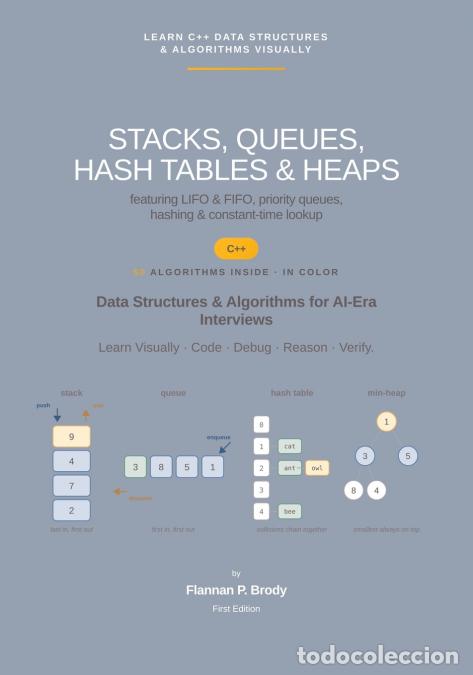 Libros: Stacks, Queues, Hash Tables & Heaps - C++ Edition - Data Structures & Algorithms for AI-Era Intervie - Foto 1