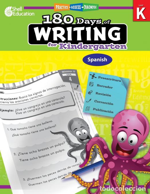 Libri: 180 Days of Writing for Kindergarten (Spanish) - Practice, Assess, Diagnose - Tracy Pearce