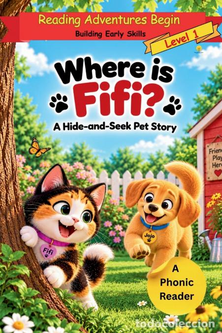 Livros: Where is fifi? - Learn to Read Level 1 Book for Kids Ages 3-5, Decodable Short Vowel CVC Words, Ea