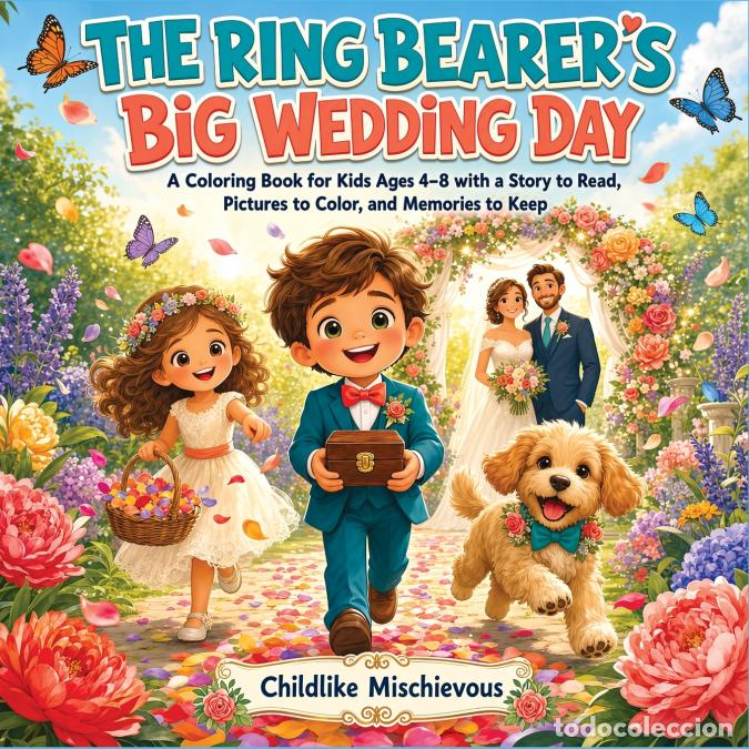 Libros: The Ring Bearer?s Big Wedding Day - A Coloring Book for Kids Ages 4-8 with a Story to Read, Pictures